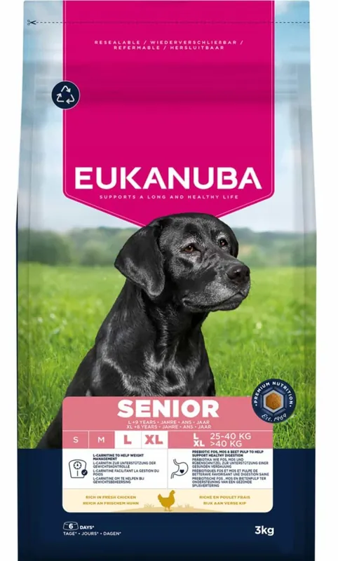 Premiumkvalitet - EUKANUBA Senior Large Breed kyckling