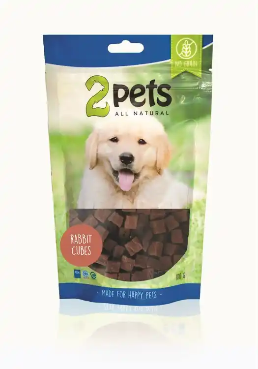 2pets Dogsnack Rabbit Cubes | Professionell kvalitet
