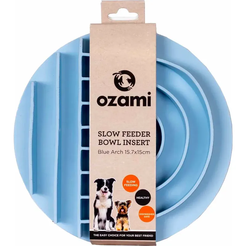 Ozami Slow Feeder Bowl Insert Blue Arch15,7x15cm | Outlet