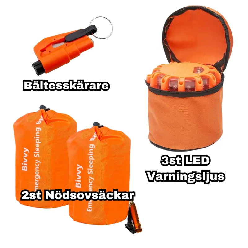 Spara nu | Grundläggande Nödpaket Bil – Vinter