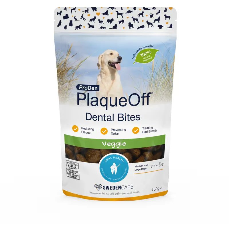 Plaqueoff Dental Bites Veggie 150gr - Bästa pris