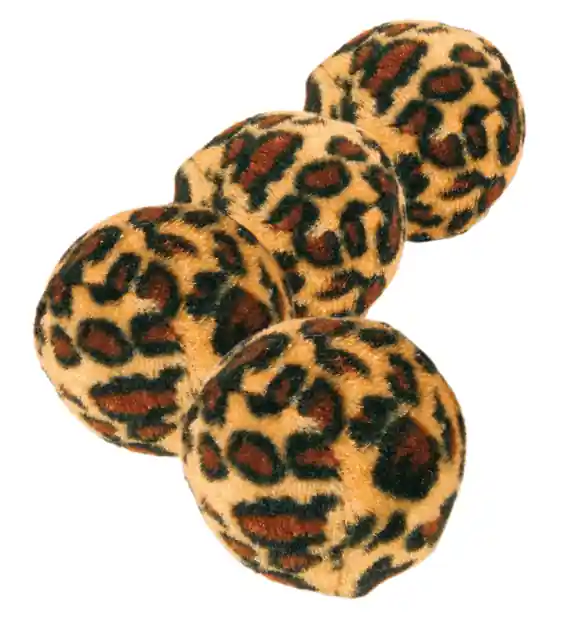 Deal - Kattleksak Leopardboll 4-pack