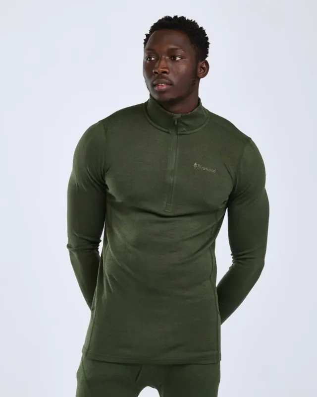 Under begränsad tid - Abisko Merino Half Zip Underställströja Herr / D.Mossgreen