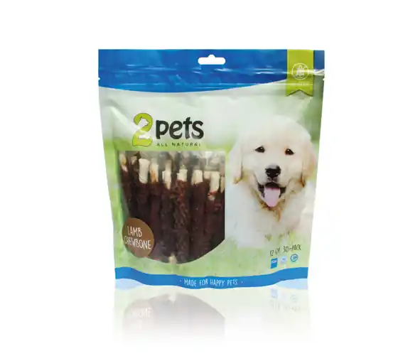 Skaffa nu - 2pets Tuggpinne m lamm 12cm 30-pack, 400g