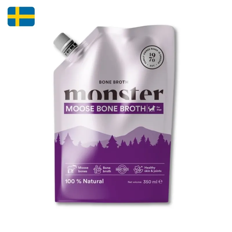 Hög kvalitet | Monster Benbuljong Älg 350ml