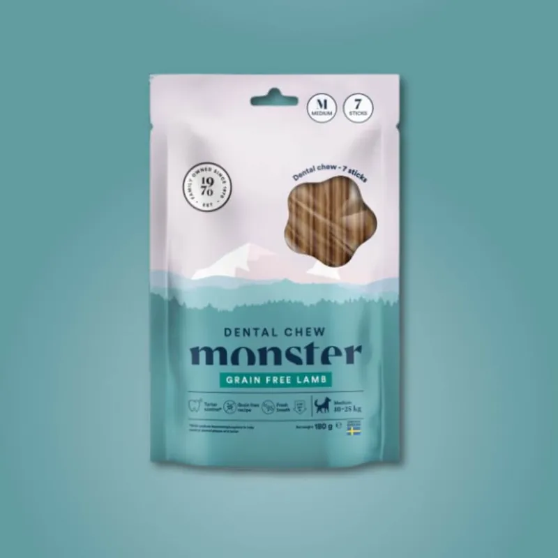 Monster Dental Chew Lamm Medium - Nytt lägre pris