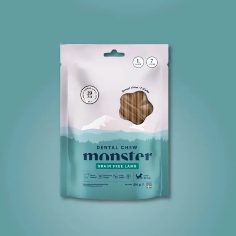Lågt pris - Monster Dental Chew Lamm Large