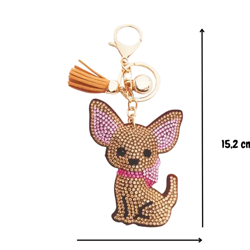 Nyckelring Glittrig Chihuahua | Fyndpris