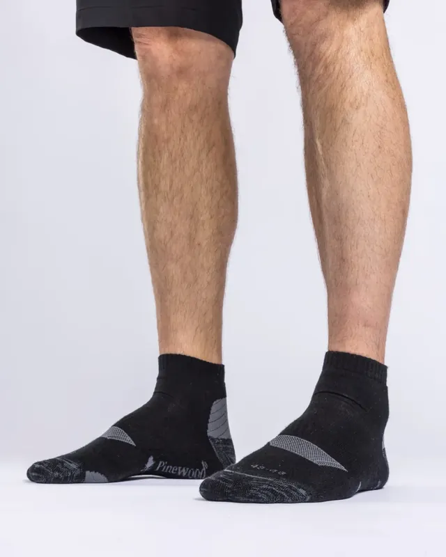 Pinewood® Insectsafe Bomullsstrumpor Mellan / Black | Efterfrågad