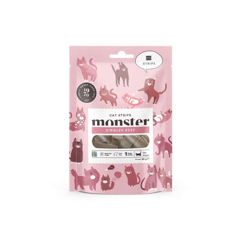 Klar att skickas - Cat Strips Beef Godisstrimlor – 50 g