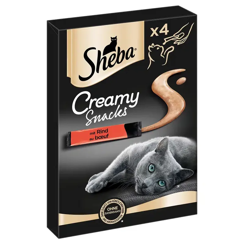 Extra rabatt - Sheba Creamy Snacks – Nötkött 4 x 12 g