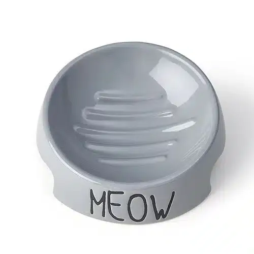 Meow Inverted Bowl – Grå | Precis tillagt