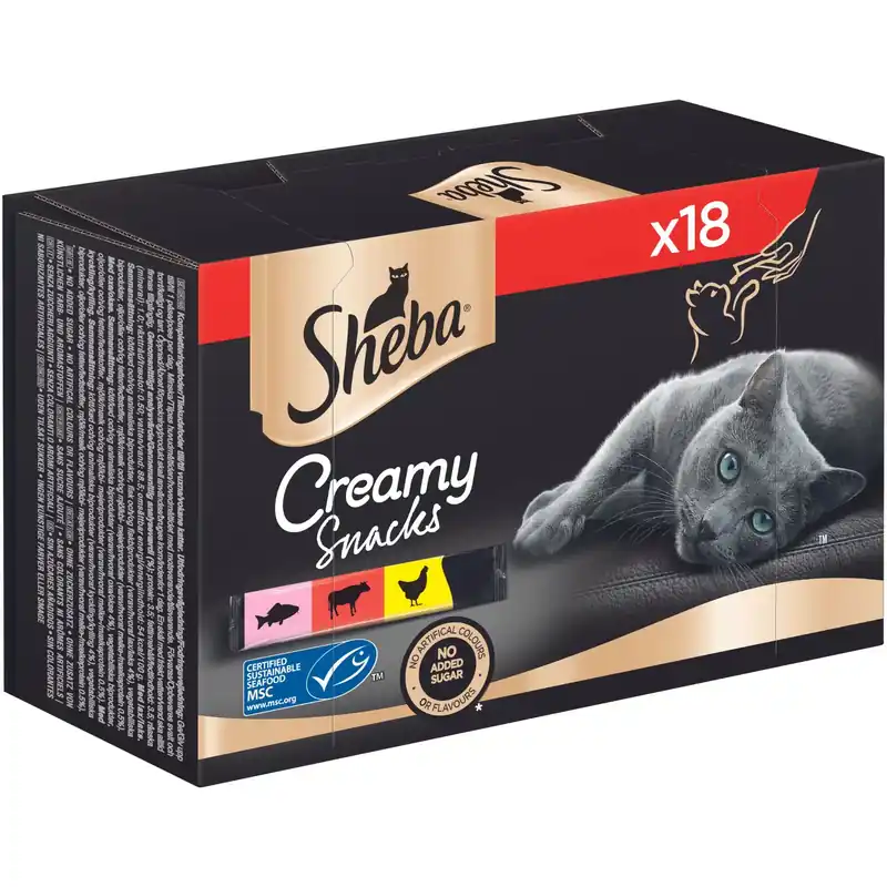 Hög kvalitet - Sheba Creamy Snacks Multipack – 18 x 12 g