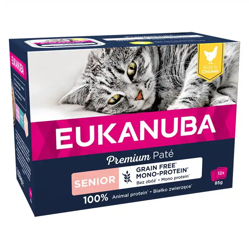 Dagens erbjudande - Eukanuba Grain Free våtfoder för katt – Senior Kyckling