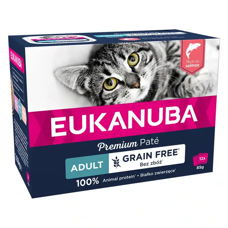 Eukanuba Grain Free våtfoder för katt – Adult Lax - Kampanj