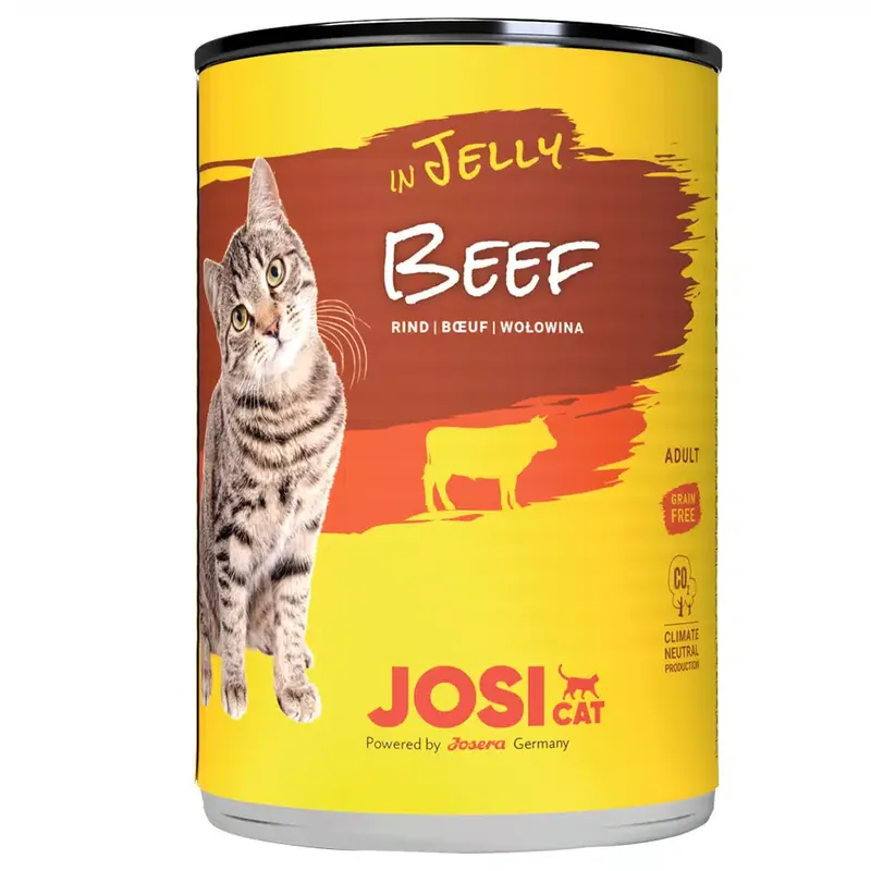 JosiCat våtfoder i gelé 12 x 400 g – Nötkött - Enkel retur