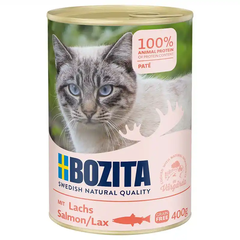 Bozita våtfoder på burk 6 x 400 g – Lax paté - Hög kvalitet