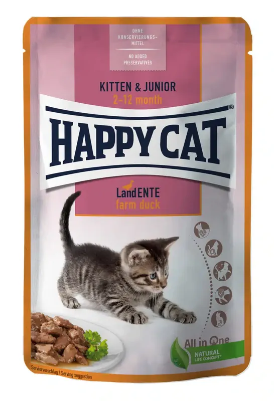 Nyhet - Kitten & Junior Våtfoder Anka – 24 st x 85 g
