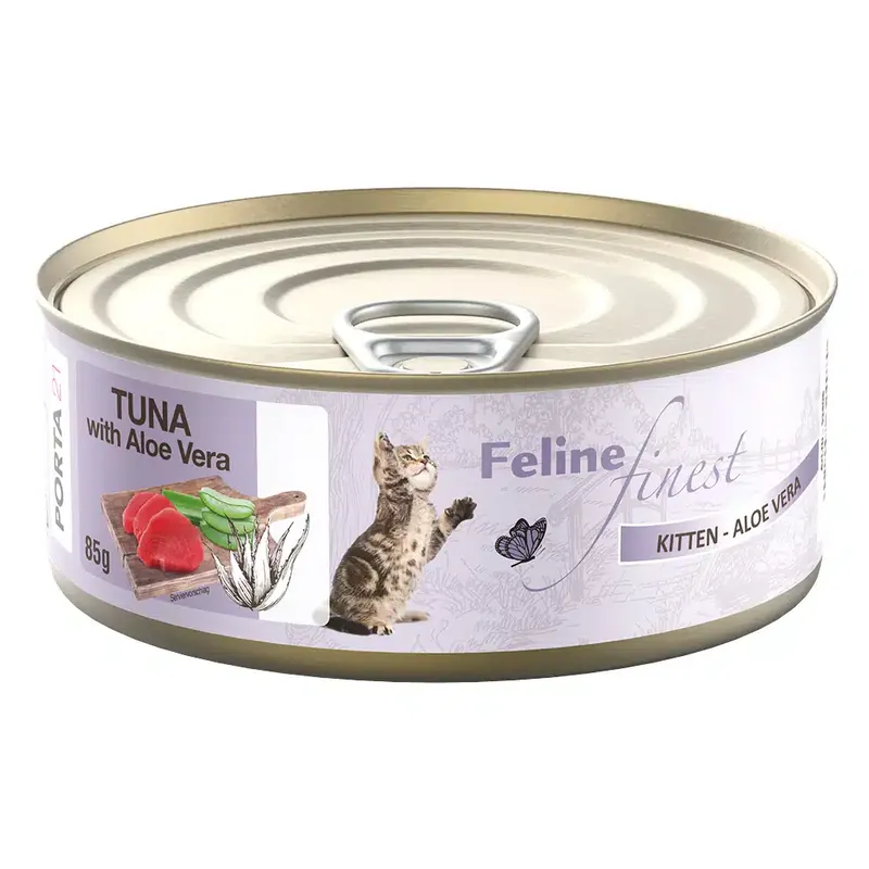 Feline Finest våtfoder 85 g – Kitten Tonfisk & aloe | Bästsäljare