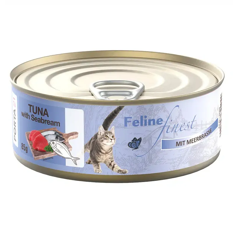 Nedsatt pris | Feline Finest våtfoder 85 g – Tonfisk & havsruda