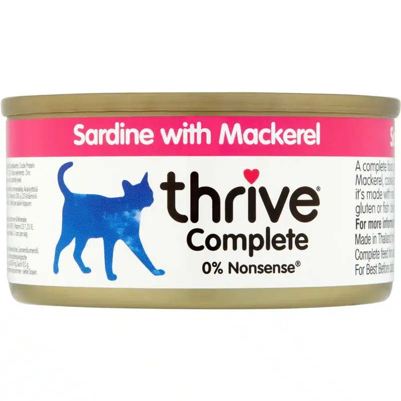 Thrive Complete 6 x 75 g – Sardiner & makrill - Fabrikspris