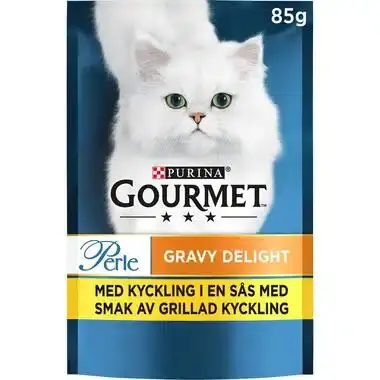 Professionell kvalitet - Gourmet Perle Delight Chicken Våtfoder – 26 st x 85 g