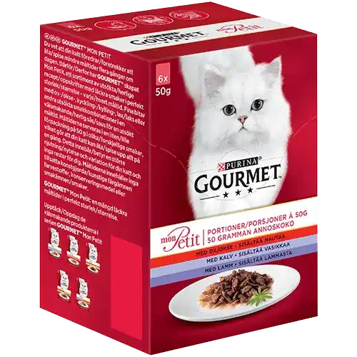 Våtfoder Mon Petit kött för katt – 6 x 50 g - Expressleverans