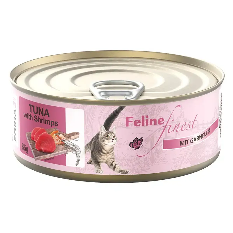 Nyinkommet | Feline Finest våtfoder 85 g – Tonfisk & räkor