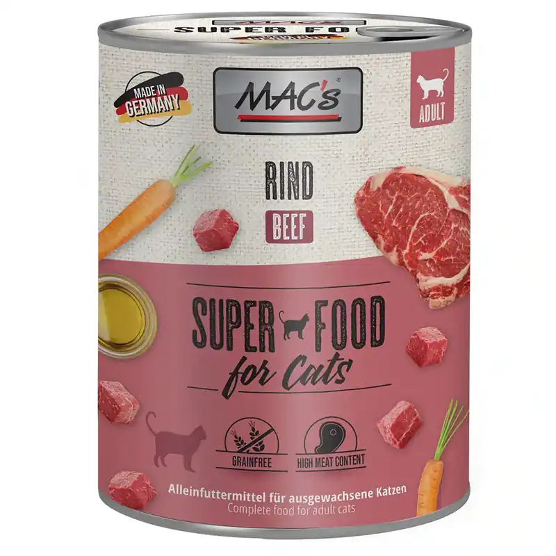 MAC’s Cat kattfoder 6 x 800 g – Nötkött | Hög kvalitet