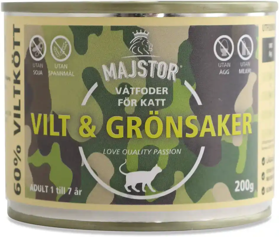 Vilt & Grönsaker Våtfoder Katt – 6 x 200 g | Nästan slut