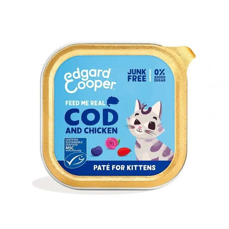 Rea | Edgard&Cooper Kitten Paté Cod & Chicken 85 g