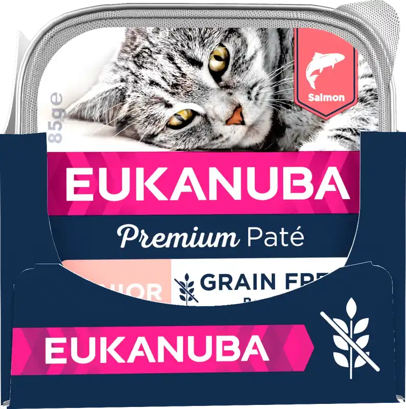 Grain Free Senior Salmon Paté Mono Kattfoder – 12 x 85 g - Bara idag