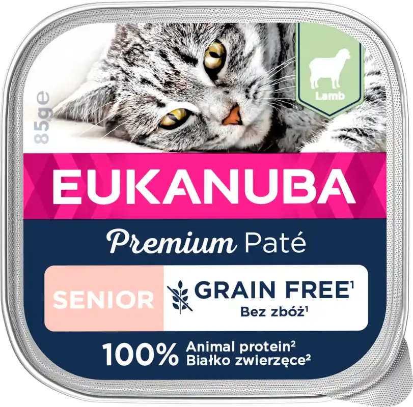Ny lansering | Grain Free Senior Lamb Paté Mono Kattfoder – 12 x 85 g