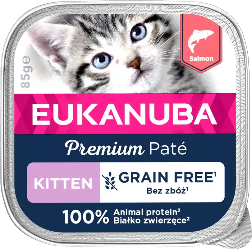 Grain Free Kitten Salmon Paté Mono Kattfoder – 12 x 85 g | Toppkvalitet