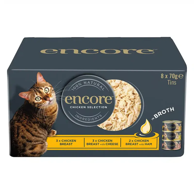 Encore Cat Multipack Selection konserver 8 x 70 g – Chicken Selection - Fabrikspris
