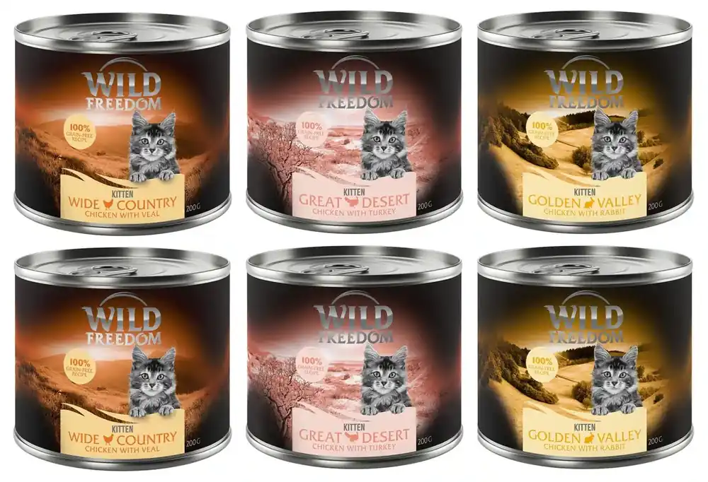 Wild Freedom Kitten 6 x 200 g – Mixpack 3 sorter | Efterfrågad