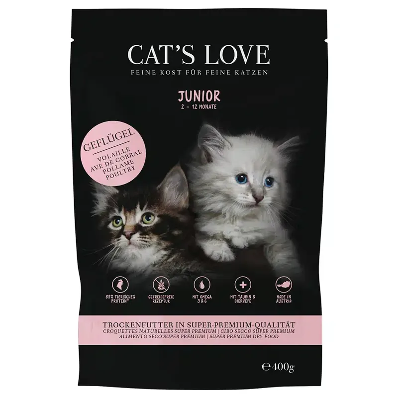 Cat´s Love Junior Fjäderfä – 400 g | Gratis retur