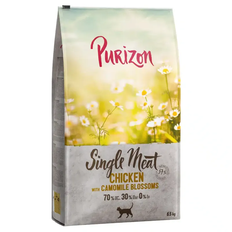 Rabatt - Purizon torrfoder för katt – Single Meat Chicken & Camomile Blossoms – 6,5 kg