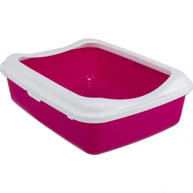 Kattlåda Classic – Rosa/Vit | Smidig beställning