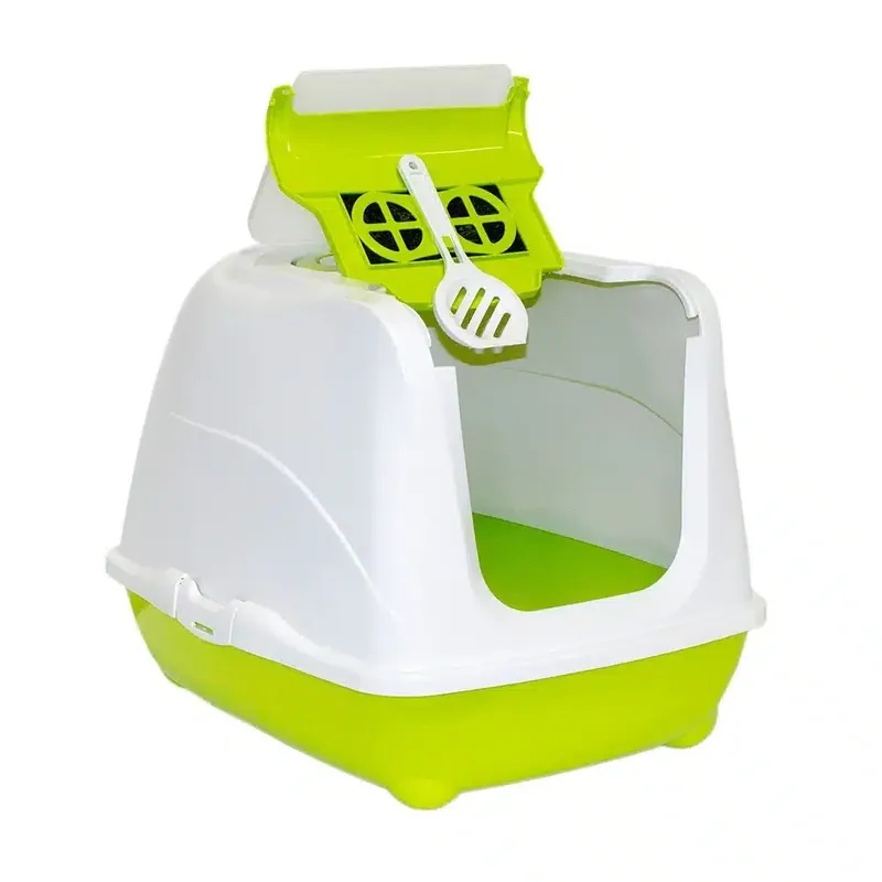 Toppkvalitet | Moderna Flip Cat Kattlåda (Lime)