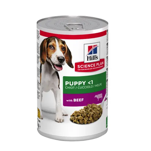 Väl omtyckt | Puppy våtfoder med nötkött - 12 x 370 g