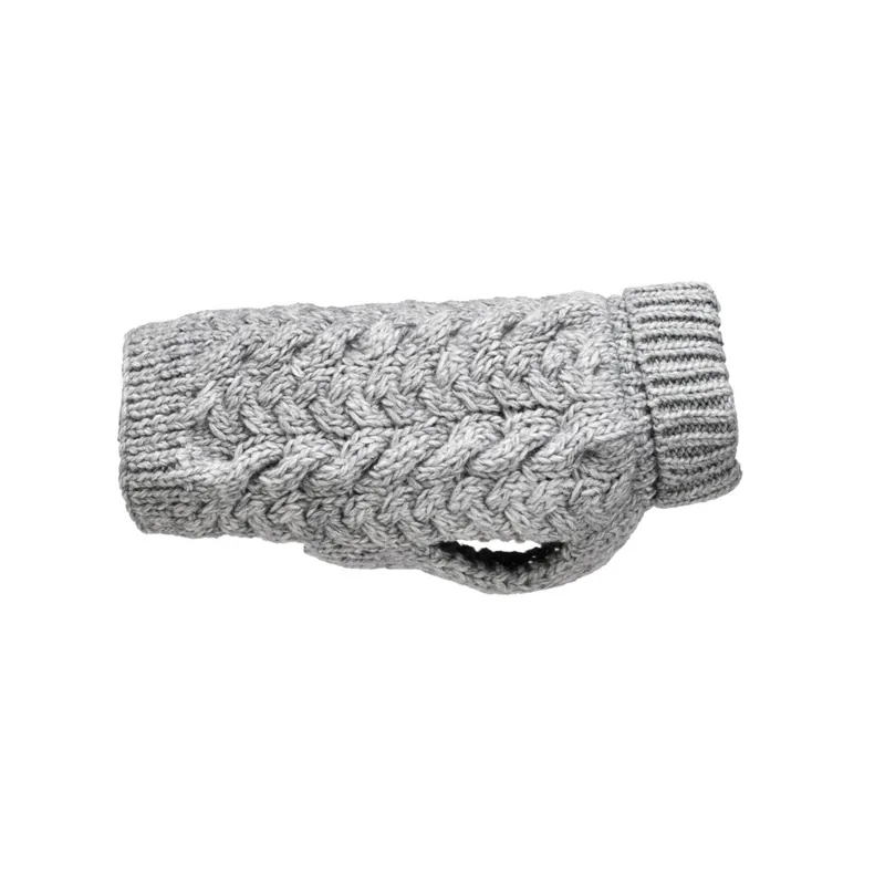 Nytt hos oss | Feel Active Wool Kabelstickad Hundtröja Grå
