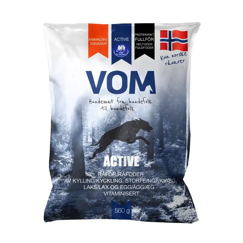 Vom og Hundemat Active Proteinrikt Helfoder Köttbullar 560 g | Fynd