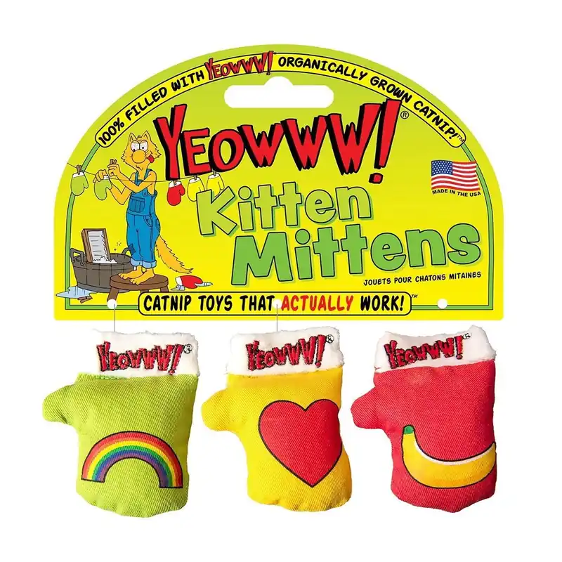 Yeowww Kattmynta Kitten Mittens 3-pack - Nyinkommet