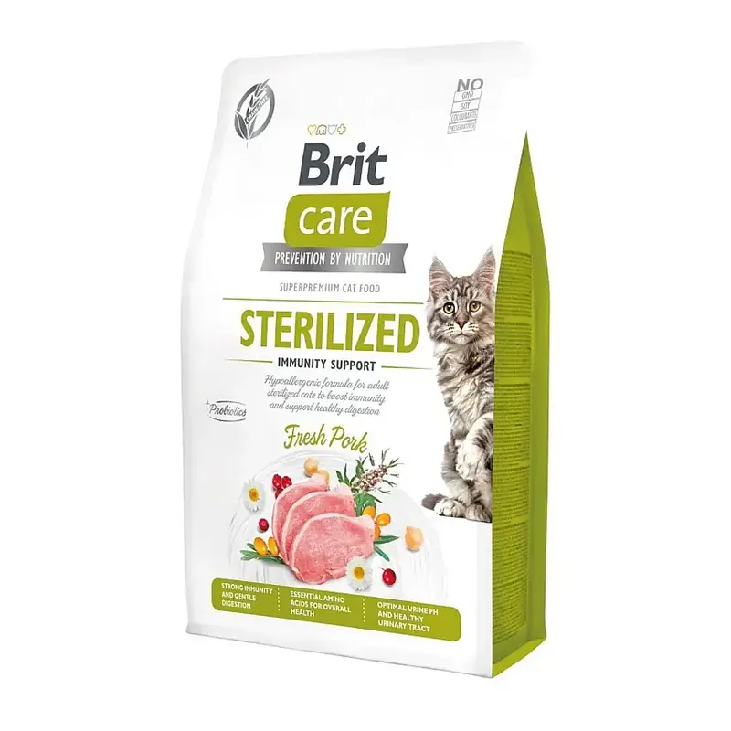 Nyhet i sortimentet | Brit Care Grain Free Cat Sterilized Immunity Support Fresh Pork