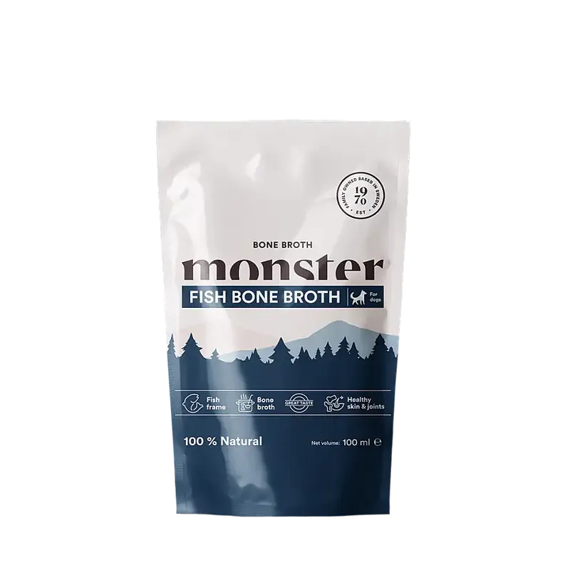 Monster Dog Bone Broth Fish 100 ml | Passa på nu