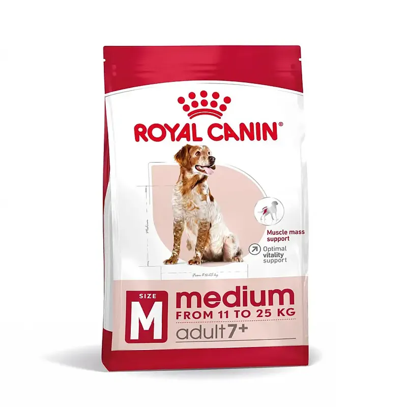Klar att skickas | Medium Adult 7+ Torrfoder för hund 15kg