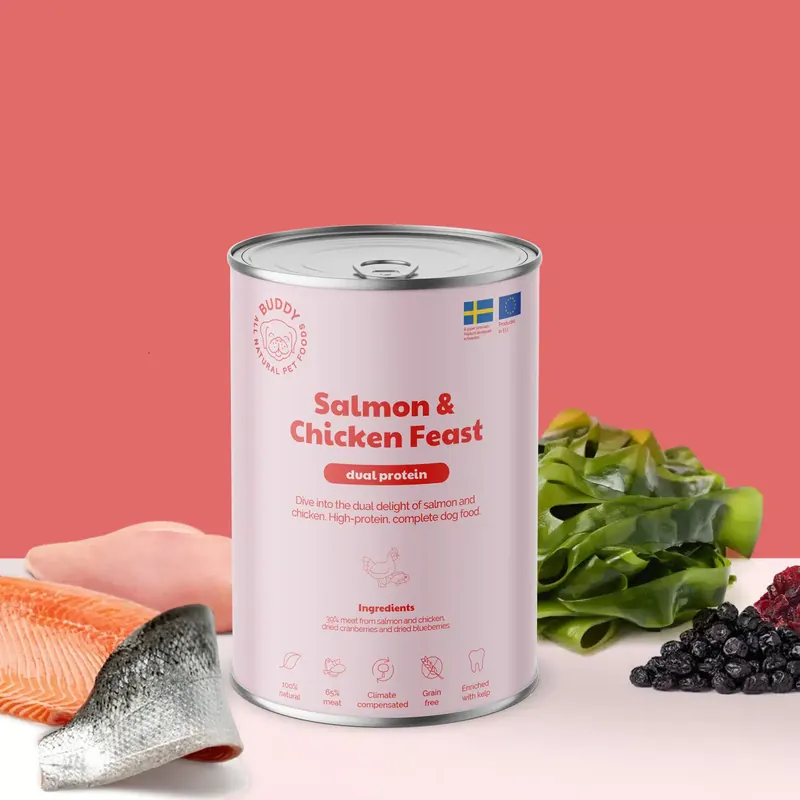 Nyhet - Buddy Salmon & Chicken feast 400 g