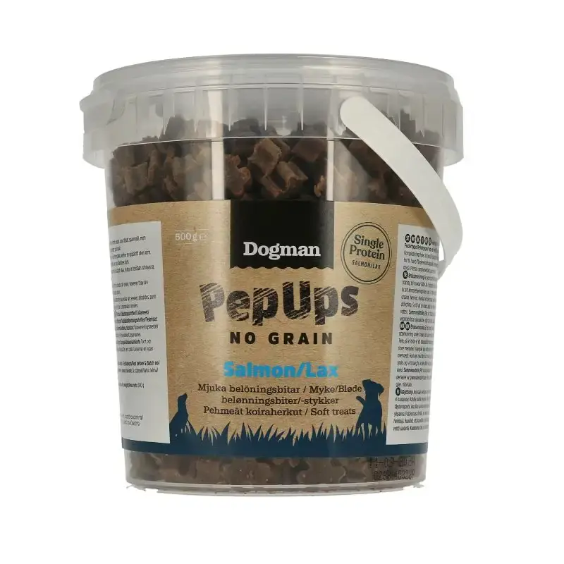 Dogman Pep Ups No Grain Lax 500g - Efterfrågad