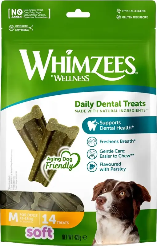 Ta chansen | Tuggben Whimzees Soft Value M 14 st 420 g